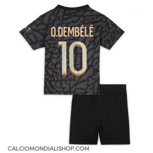 Maglie da calcio Paris Saint-Germain Ousmane Dembele #10 Terza Maglia Bambino 2023-24 Manica Corta (+ Pantaloni corti)